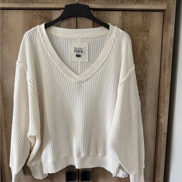 Pull Tricoté Blanc American Eagle Outfitters Taille XS - Neuf Sans étiquettes - Femme